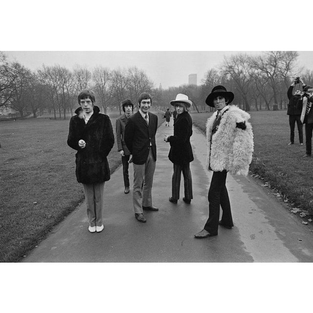 Park Stones 11th January 1967: Top British pop group the Rolling Stones taking a stroll through London's Green Park, they...