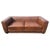 Brown Fine Quality Genuine Leather French Art Deco Style Rourke Style Sofa For Sale - Image 8 of 13