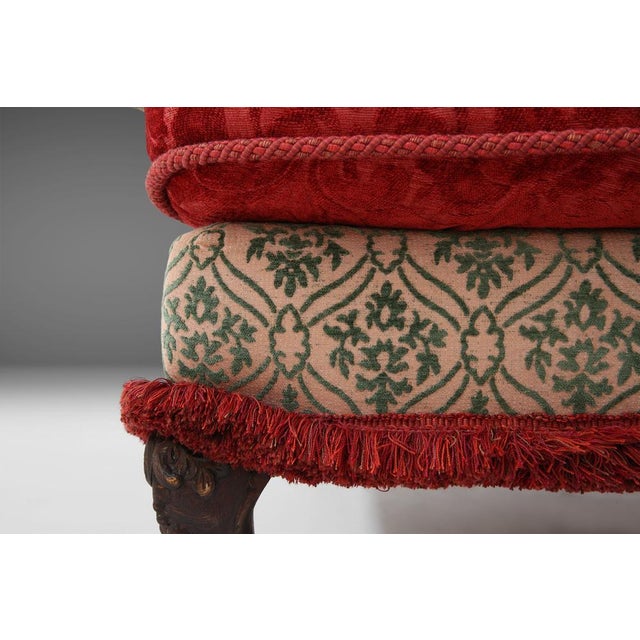 Set of Large Victorian Sofa and Ottoman, 1890s For Sale - Image 12 of 18