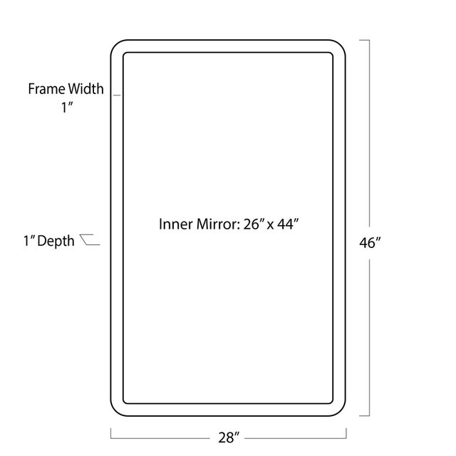 2020s Knox Leather Rectangle Mirror, Black For Sale - Image 5 of 6