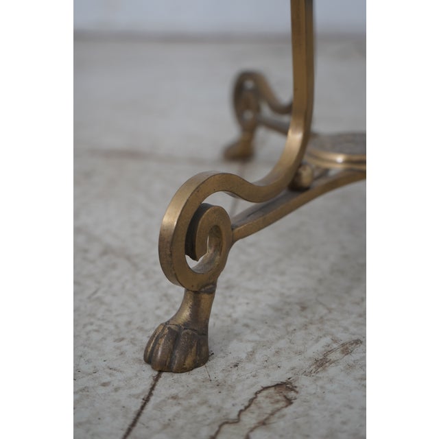 Traditional Bronze & Marble Regency Style Tiered Stand For Sale - Image 3 of 9