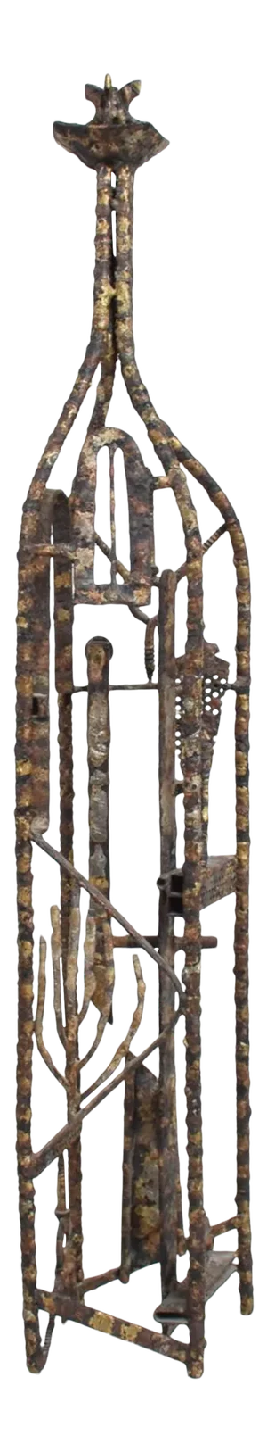 1970s Brass Sculpture Max Finkelstein Machine Texture Artwork California