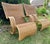 Set of Large Mid-Century Rattan and Wicker Garden Lounge Chairs, 1970s For Sale - Image 4 of 18