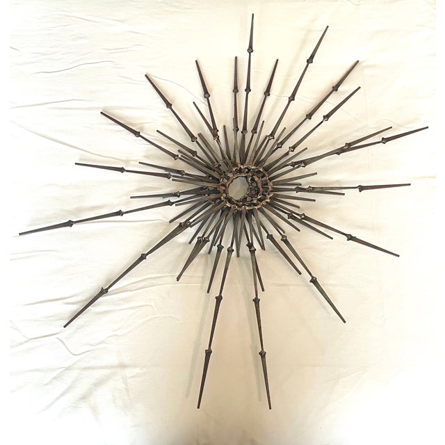 Abstract Brutalist Starburst Metal Sculpture For Sale - Image 15 of 16