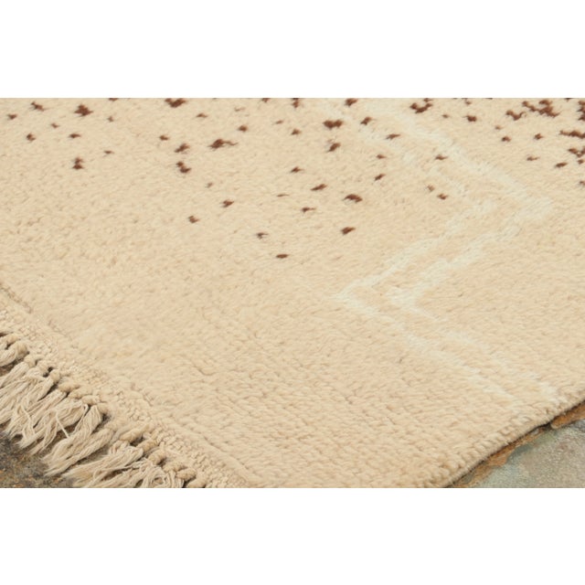 1940s Vintage French Wool Rug With Stepped Motifs by Rug & Kilim, 1950-1959 For Sale - Image 5 of 8
