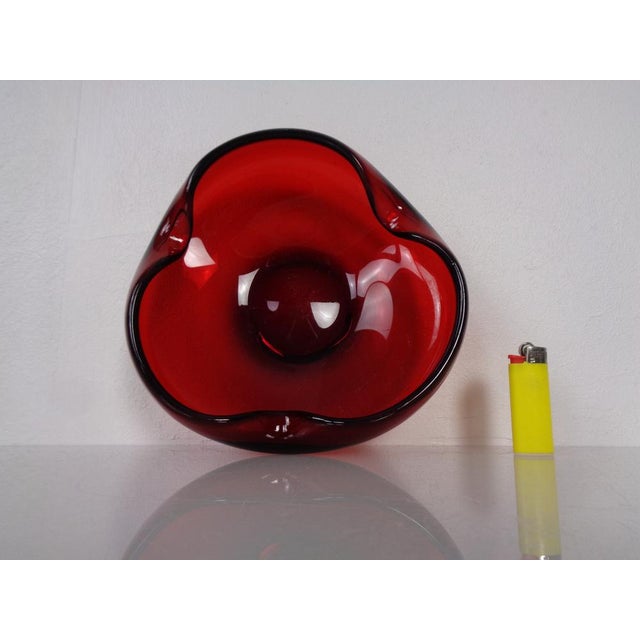 Red Sommerso Murano Glass Bowl or Ashtray, Italy, 1960s For Sale - Image 15 of 18