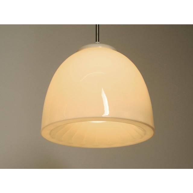 Large Mid-Century Bauhaus Style Opal Glass Ceiling Lamp, 1950s For Sale - Image 6 of 18