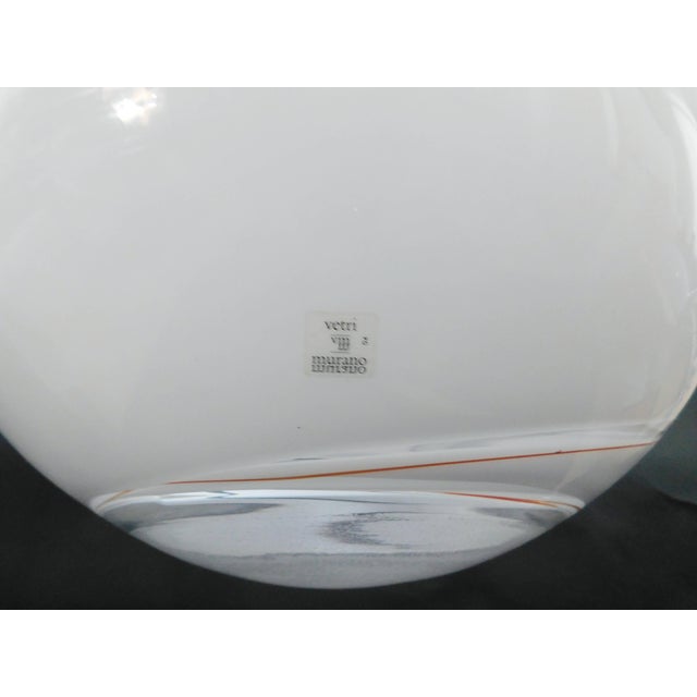 1960s Frosted Bollicine Murano Glass Pendant For Sale - Image 10 of 11