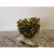 A set of three 1960s Italian art glass bowls in a rich olive green, each hand-tooled with pulled petal forms that ripple...