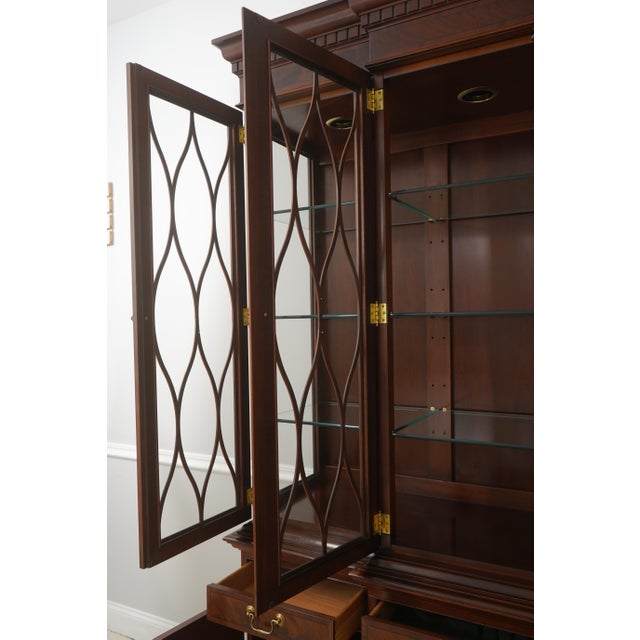 Wood Baker Mahogany 2 Piece Breakfront China Display Cabinet For Sale - Image 7 of 18