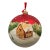 Vintage European Mercury Glass Handpainted Jumbo Blown Glass Christmas Ball For Sale