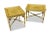 Chippendale Faux Bamboo Tray Top Side Tables on X-Frame Bases, 1990s, Set of 2 For Sale - Image 4 of 7