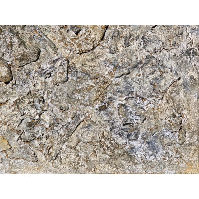 Original Abstract High Relief Neutral Palette Landscape - Oil Painting by Diane Grant For Sale - Image 4 of 11