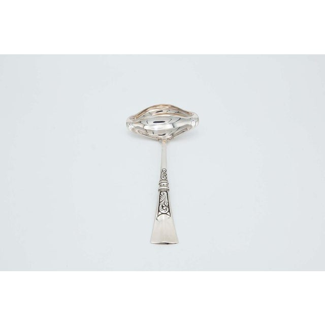 Plain Silver Sauce Spoon for Ambidextrous Users For Sale - Image 4 of 4