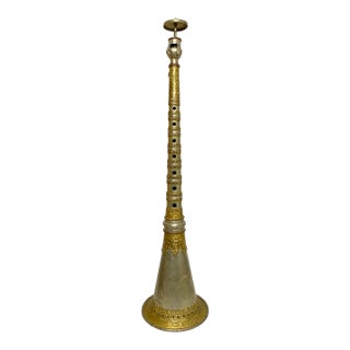 Antique Tibetan Gyaling Instrument 22.5" Rgya Gling Buddhist Ceremonial Decor For Sale
