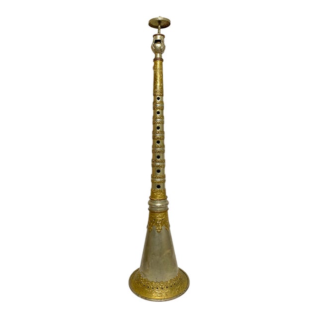 Antique Tibetan Gyaling Instrument 22.5" Rgya Gling Buddhist Ceremonial Decor For Sale