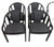 Vintage Italian Modern Black Lacquered Dining Chairs - Set of 8 For Sale - Image 4 of 9