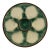 1950s French Longchamp Majolica Green and White Oyster Plate For Sale