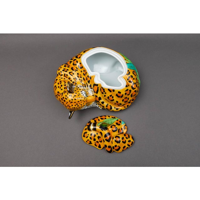 Late 20th Century Lynn Chase Jaguar Jungle Porcelain Covered Tureen, Signed For Sale - Image 11 of 11