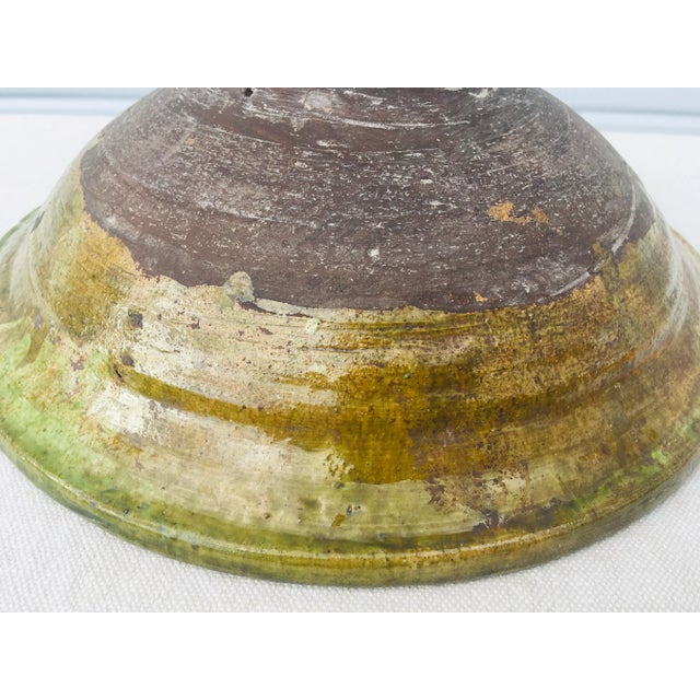 1970s Mid Century Mediterranean Hand Made Pottery Bowl For Sale - Image 5 of 11