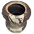 Early 20th Century Japanese Ceramic Oribe Tea Ceremony Mizusashi Water Vessel For Sale - Image 5 of 6