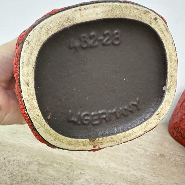 Set of 6 Scheurich West Germany Ceramic Vases, 1970s, Set of 6 For Sale - Image 6 of 13