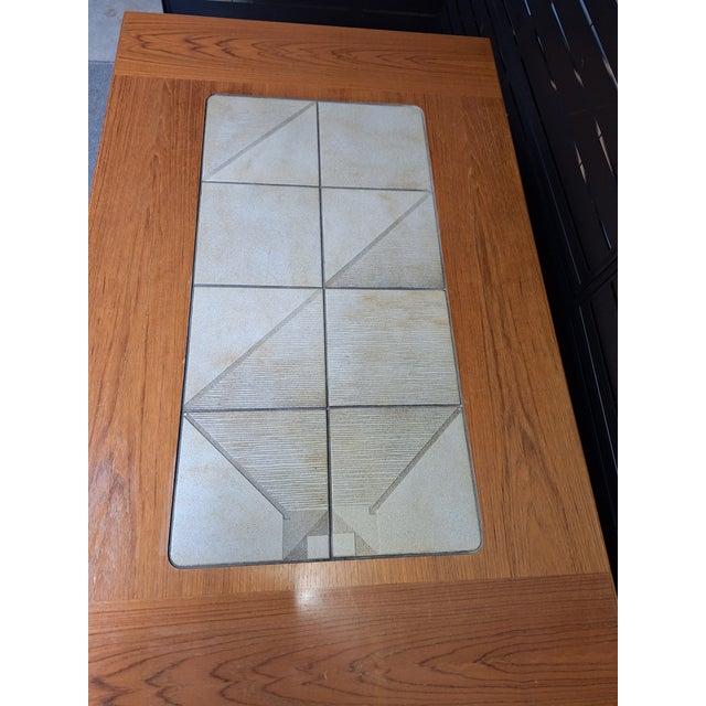 Vintage Gangso Mobler Mid-Century Danish Modern Teak Tile Top Set of Tables For Sale In Mobile - Image 6 of 9