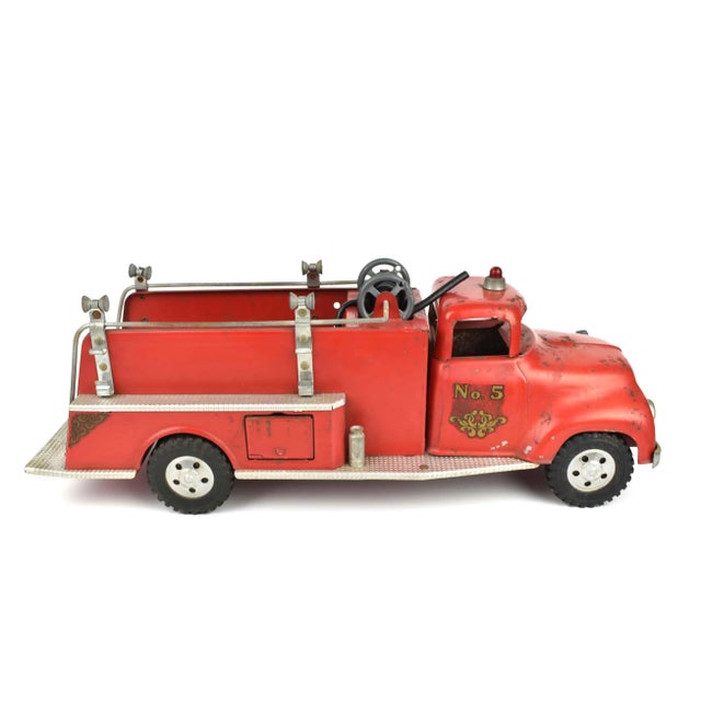 Vintage Mid 20th Century Metal Tonka Pumper Fire Truck Toy Model Figurine Usa For Sale - Image 13 of 13