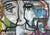 A colorful, whimsical portrait with strong black outlines of a pair of close female friends in new condition. For a best...