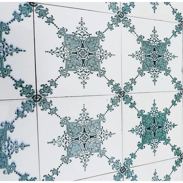 Art Deco Dark Green Tiles from Societe Morialme, Belgium, 1920s For Sale - Image 10 of 12