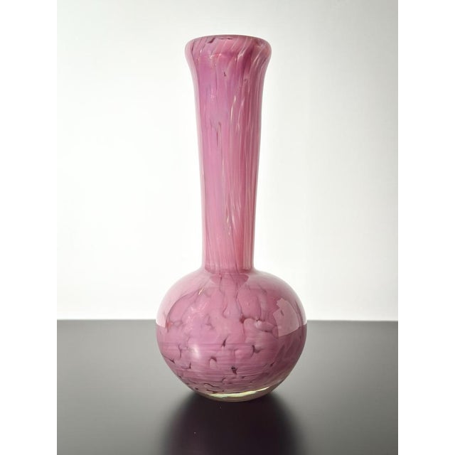 Pink Mottled Glass Vase from Mdina Glass, Malta, 1980s For Sale - Image 4 of 8