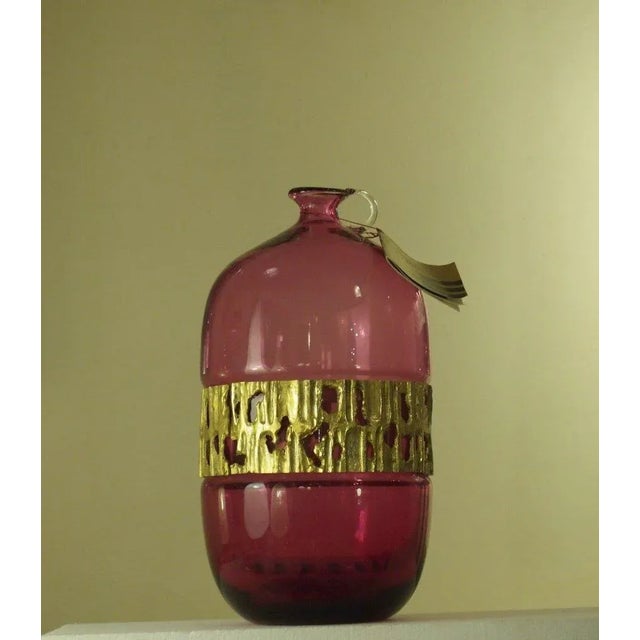 “Iside” is a beautiful, rare vase designed by Angelo Brotto, manufactured by Esperia in Italy around 1980. This original...