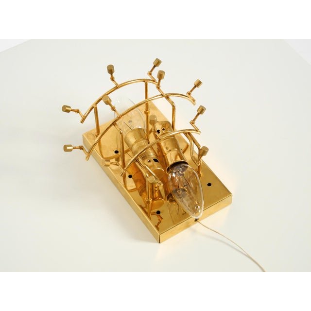 Crystal Glass and Brass Wall Lamp from Kinkeldey, 1960s For Sale - Image 13 of 18