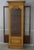 French Country Habersham Painted Distressed Finish Country French Display Cabinet For Sale - Image 3 of 16