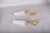 Gold Gold-Toned Wall Sconces with Textured Glass Shades, 1970s, Set of 2 For Sale - Image 8 of 13