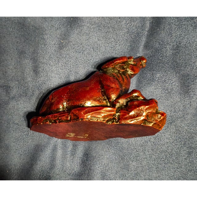 Chinese Resin Chinese Zodiac Ox Figurine For Sale - Image 3 of 7