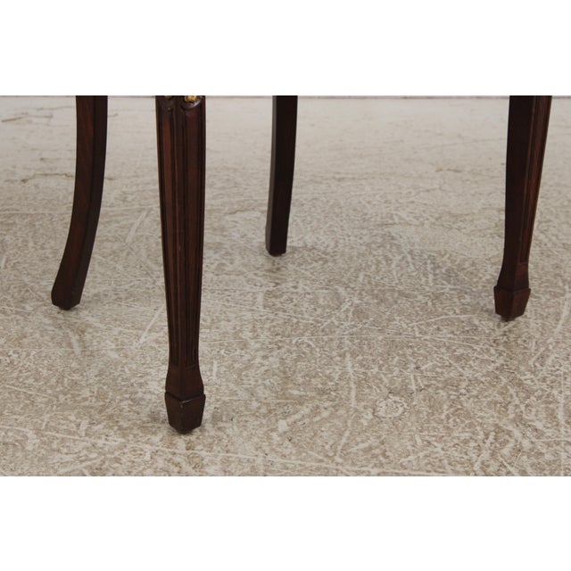 Set of 8 Spiral Back Adams Style Dining Room Chairs For Sale - Image 12 of 18
