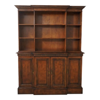 Baker Continental Breakfront Bookcase Cabinet For Sale