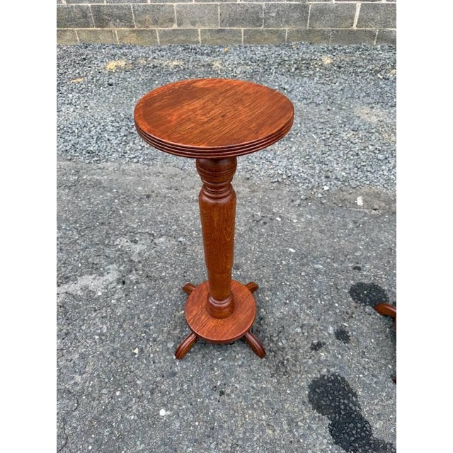 Pair of Antique Quarter-Sawn Pedestal / Plant Stands For Sale In Washington DC - Image 6 of 17