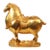 Vintage Gilt Bronze Horse Figure - Tang Style Saddle Sculpture For Sale