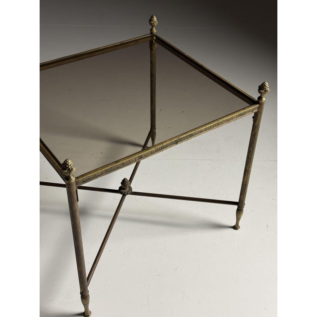 Brass Side Table in the style of Maison Bagues For Sale - Image 3 of 14