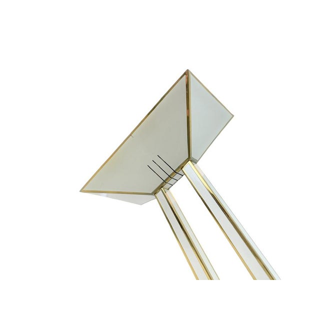 Mid-Century Modern Floor Lamp in Brass and White Metal by Fratelli Martini, Italy, 1970s For Sale - Image 3 of 13