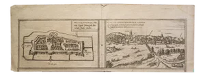 Franz Hogenberg - Map of Wittemberg and Frankfurt - 16th Century