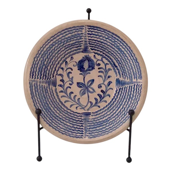 Fajalauza Enamel Bowl Spain, 1950s For Sale