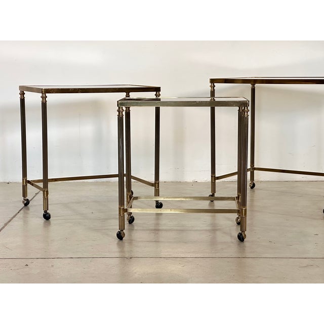 Brass Bar Trolleys, 1960s, Set of 3 For Sale - Image 6 of 14
