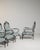 This black set of 1950s patio chairs brings sculptural iron work to an outdoor setting, made in Italy. Built for...