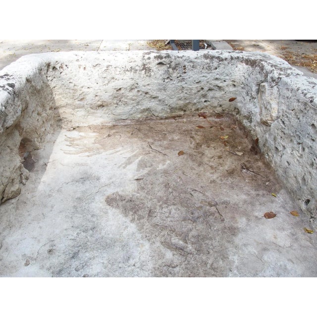 A Wide 18th Century Carved Limestone Trough From the South of France For Sale - Image 9 of 18