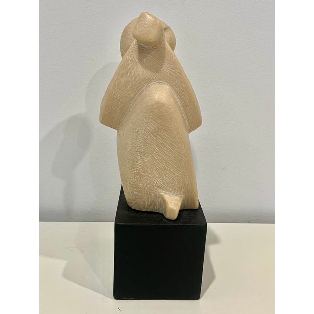 1970s 1970s Joseph Martinek Cubist Carved Composite Signed Sculptural Musician 11.5” For Sale - Image 5 of 7
