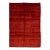 Solid Red Modern Gabbeh Style Handmade Room Size Wool Rug For Sale