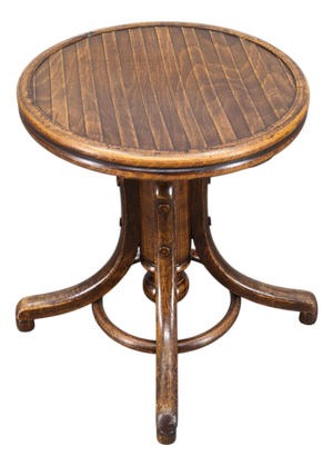 Art Deco Adjustable Piano Stool from Fischel, Czechoslovakia, 1930s